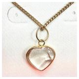 QUARTZ PENDANT BRASS CHAIN