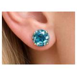 14K BLUE LAB DIAMOND (0.78CT) EARRING