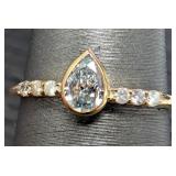 10K(1.3G),  LAB DIAMOND  (0.38+0.06CT)RING, SIZE
