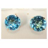 14K(0.74G),  BLUE TOPAZ (2.75CT) EARRING