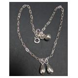 SILVER(2.5G), SMALL BELL ANKLET 10'
