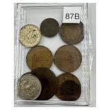 BOX MISC WORLD COINS