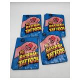 5 WAX PACKS 1986 O PEE CHEE BASEBALL TATTOOS