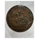 UPPER CANADA 1852 1/2 PENNY - CIRC.