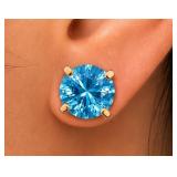 14K(0.6G),  BLUE TOPAZ (2.14CT) EARRING