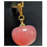 RHODOCHROSITE APPLE PENDANT
