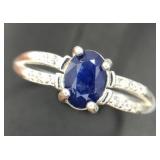 1.3 G SILVER SAPPHIRE GEMSTONE RING