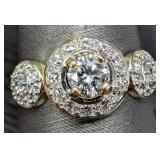 10K(1.9G),  LAB DIAMOND  (0.35CT)RING, SIZE 7
