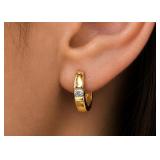 10K(2.12G),  NATURAL DIAMOND (0.03CT) EARRING