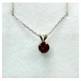 14KT YELLOW GOLD NATURAL ENHANCED RUBY PENDANT