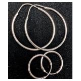 SILVER HOOP 2 EARRING