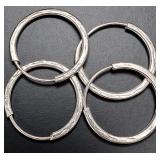 SILVER(1.7G), 2 SMALL HOOP SET