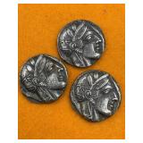 (3) GREEK COINS