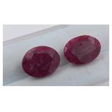 7.07 CT RUBY GEMSTONE PAIR, APPRAISAL $14140