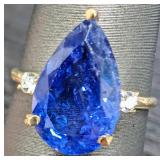 10K(2.2G), TANZANITE (4CT), DIA (0.03CT)RING,
