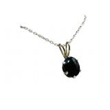 STERLING SILVER NATURAL BLACK ONYX (1.67CT)
