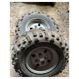 (2) DUNLOP QUADMAX WHEELS & TIRES 25 X 10-12