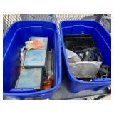 BIN - FUNNELS, HOSE CLAMP, NUTS/BOLTS, MISC.