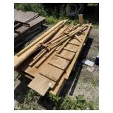SKID OF ASSORTED PINE BOARD