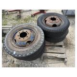 (4) 8 BOLT TRAILER RIMS - 16.5 INCH