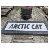 ARCTIC CAT SIGN LIGHT UP 94X30 INCH WOOD FRAME