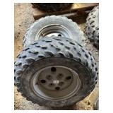 (2) GOODYEAR RAWHIDE WHEEL & TIRE 25 X 10-12