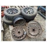SKID OF ASSORTED WHEELS / TIRES