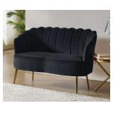 Velvet Scalloped Back Loveseat See Link