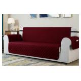 Reversible Quilted Sofa Cover With Pockets