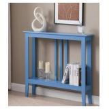 Blue Wood  Console Table 32x36x7'd