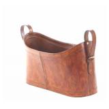 Rustic Brown Leather Magazine Holder