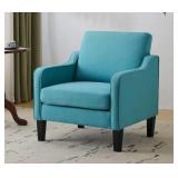 Modern Teal Upholstered Armchair