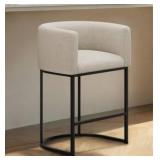 Modern Barrel-tub Counter Stool With Arms