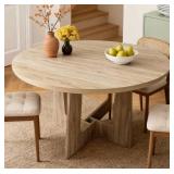 43.3-inch Round Farmhouse Dining Table