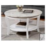 30' Marbled Top  2-tier Coffee Table Retail $340