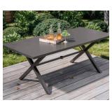 Iron Outdoor Dining Table With Umbrella Hole