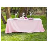 4 Pack Of Pink Polyester Tablecloths
