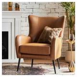 Vegan Leather Wingback Armchair See Link