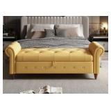 Yellow Tufted Storage Bench See Link