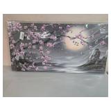 Framed 20x40 Cherry Blossom Canvas Art