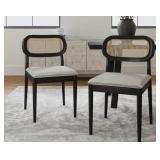 2 Rubberwood Rattan Chairs See Link