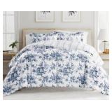 Reversible Floral Comforter Set, Queen