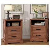 Farmhouse Wood Nightstands Retail $385