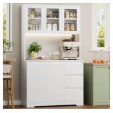White Multi-storage Kitchen Cabinet Retail $310