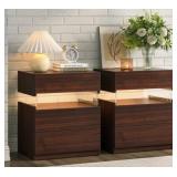 2 Led Nightstands With Drawers See Link
