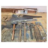 Hand Tools Lot: Saws, Hammers, Level