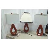 Three Ceramic Table Lamps