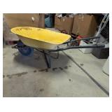 Yellow Single-wheel Wheelbarrow