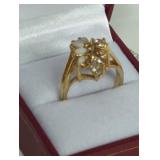 Gold-plated Opal Ring, Size 9