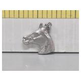 Silver-tone Horse Head Pendant